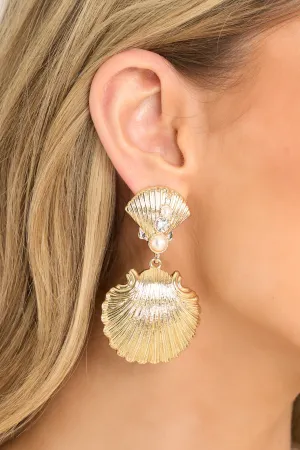 Seaside Chic Gold Earrings