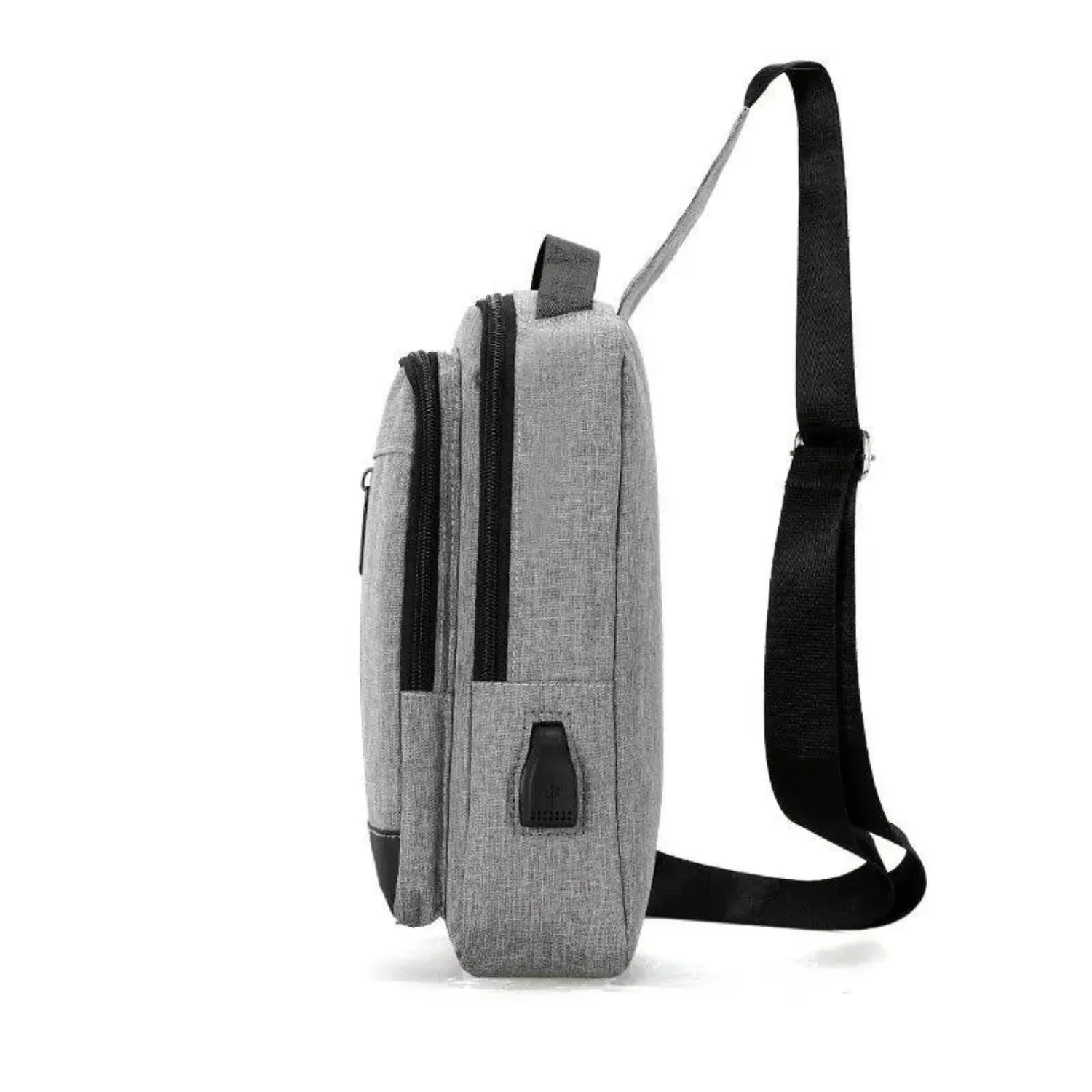 Sleek Urban Chest Bag with USB Charging Port