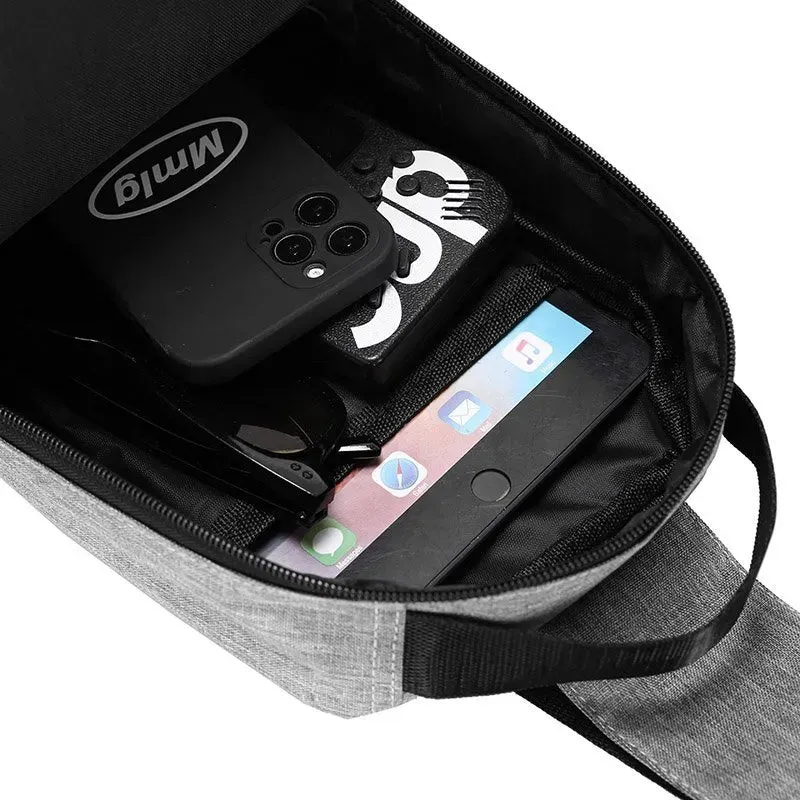 Sleek Urban Chest Bag with USB Charging Port