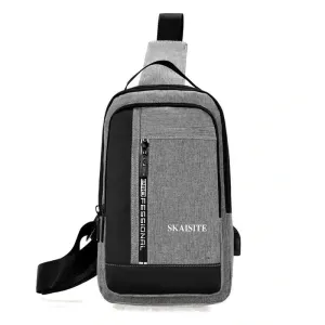 Sleek Urban Chest Bag with USB Charging Port