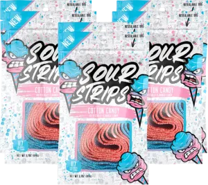 Sour Strips - Cotton Candy 3.7oz Bag