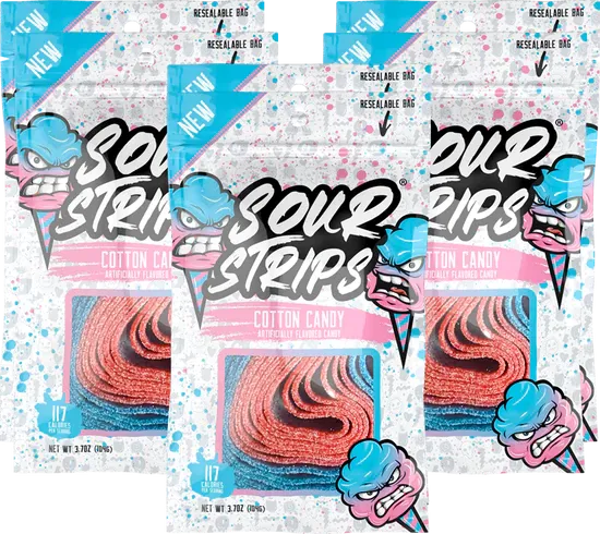 Sour Strips - Cotton Candy 3.7oz Bag