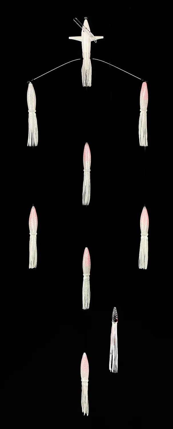 Sterling Tackle 18" Wide Tracker Spreader Bars - Bulb Squids