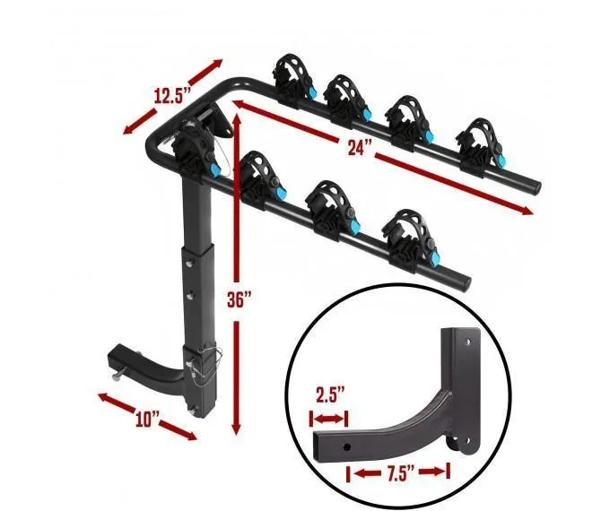 Swing Away Hitch Mount Bike Rack - Fits 2" Receivers Only