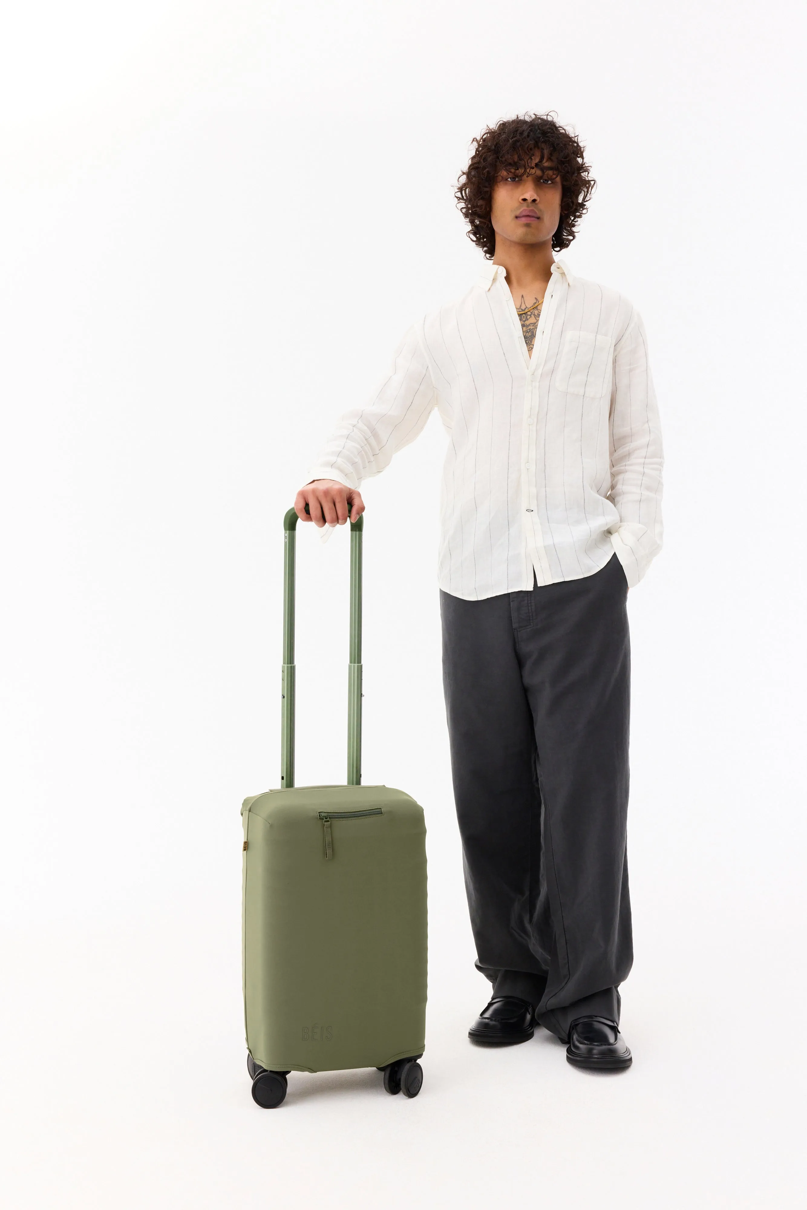 The Small Carry-On Luggage Cover in Olive