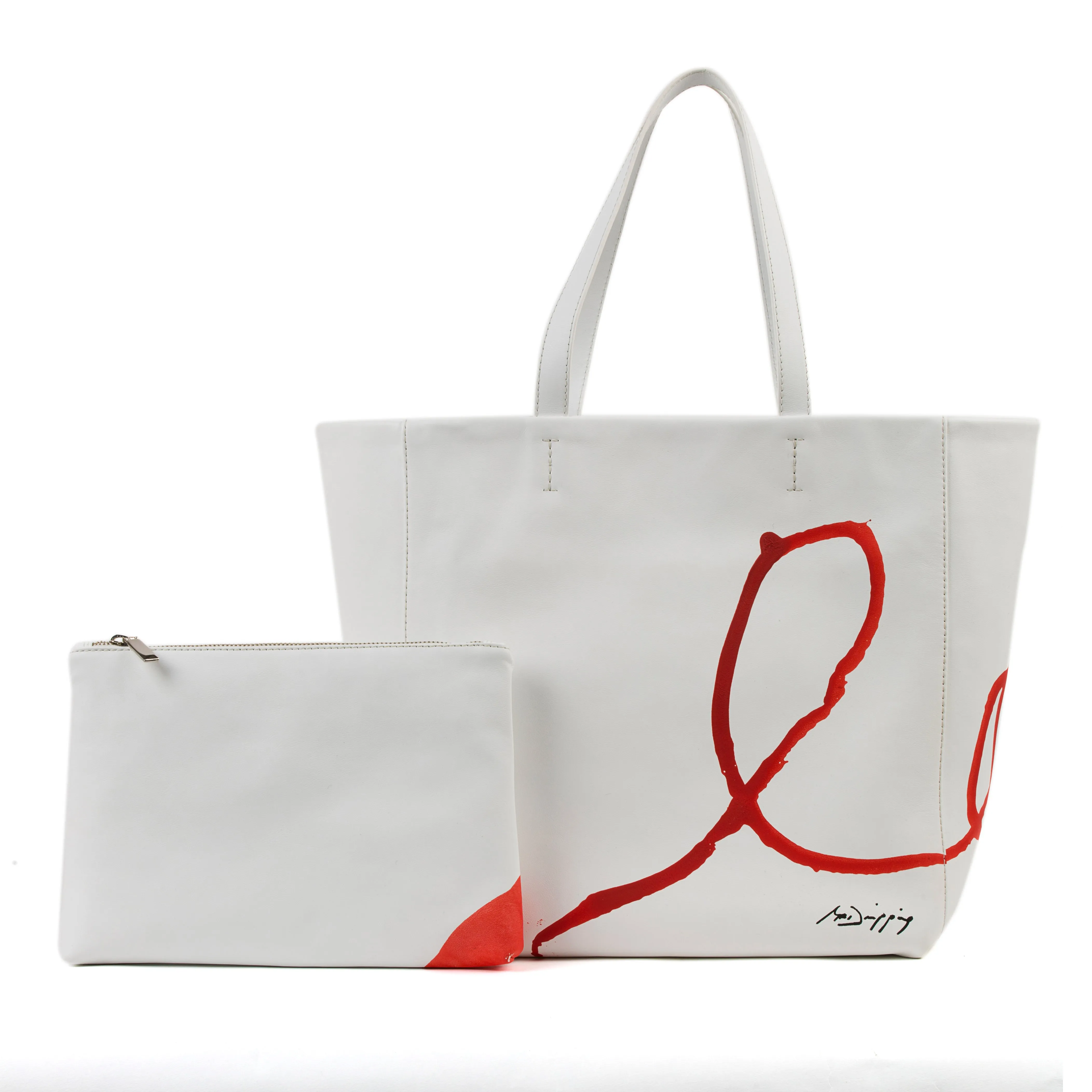 Tote Bag - Rojo sobre Blanco