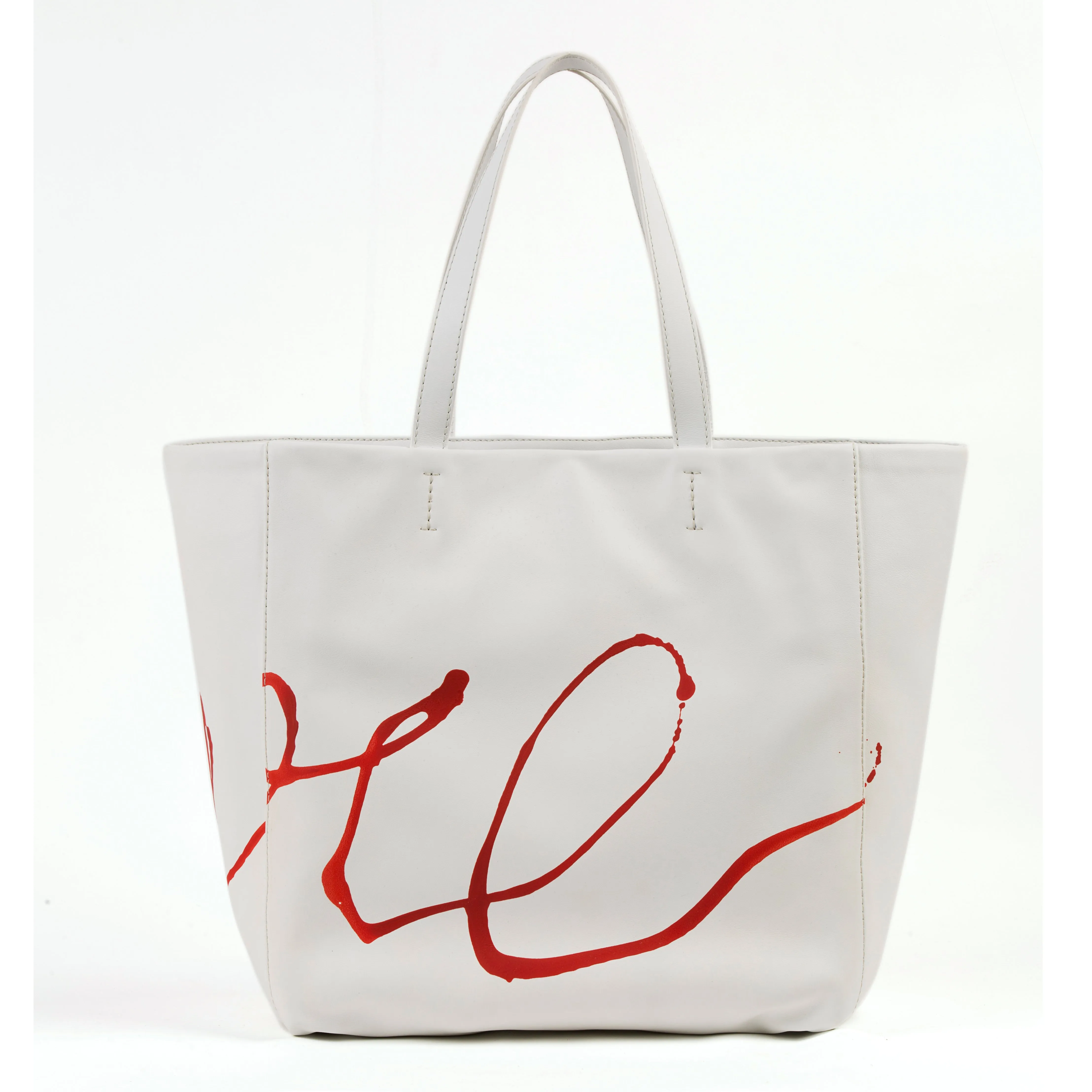 Tote Bag - Rojo sobre Blanco