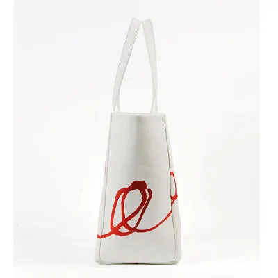 Tote Bag - Rojo sobre Blanco