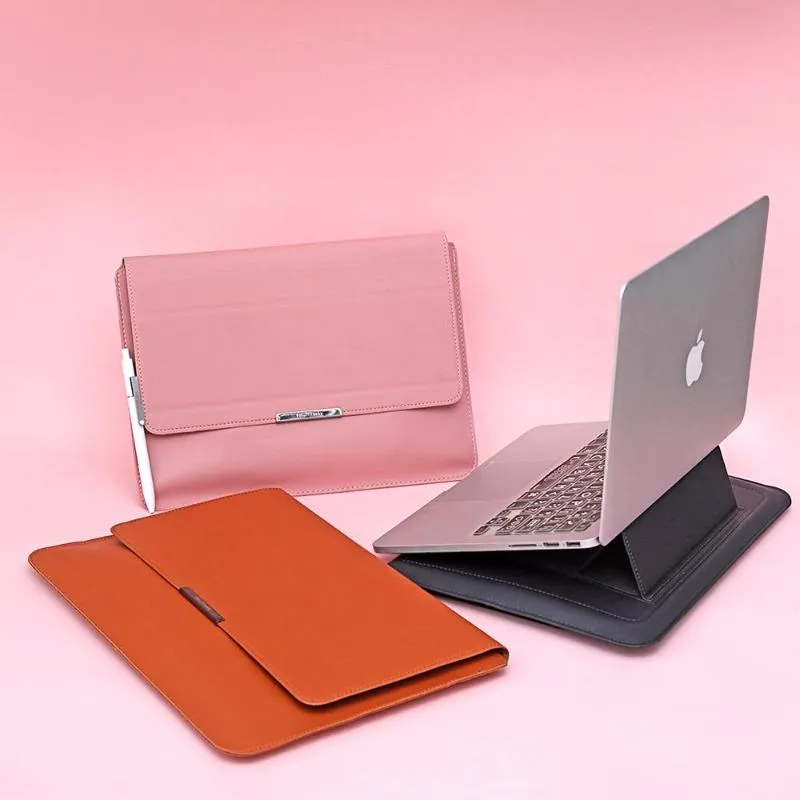 Transformable Vegan Leather Laptop Bag Set (Laptop Stand)