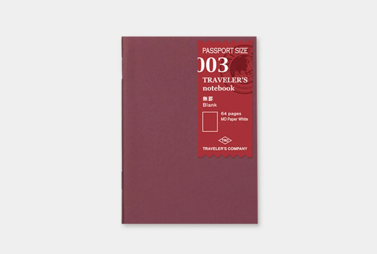 TRAVELER'S COMPANY | Passport Size Refill MD Paper Blank | P03