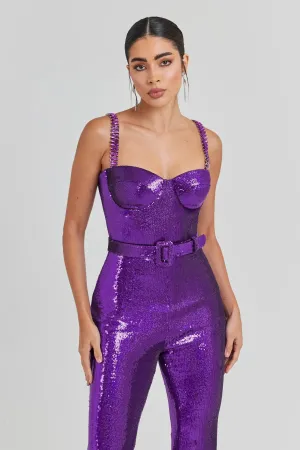 Trend4us Chic Sequin Jumpsuits