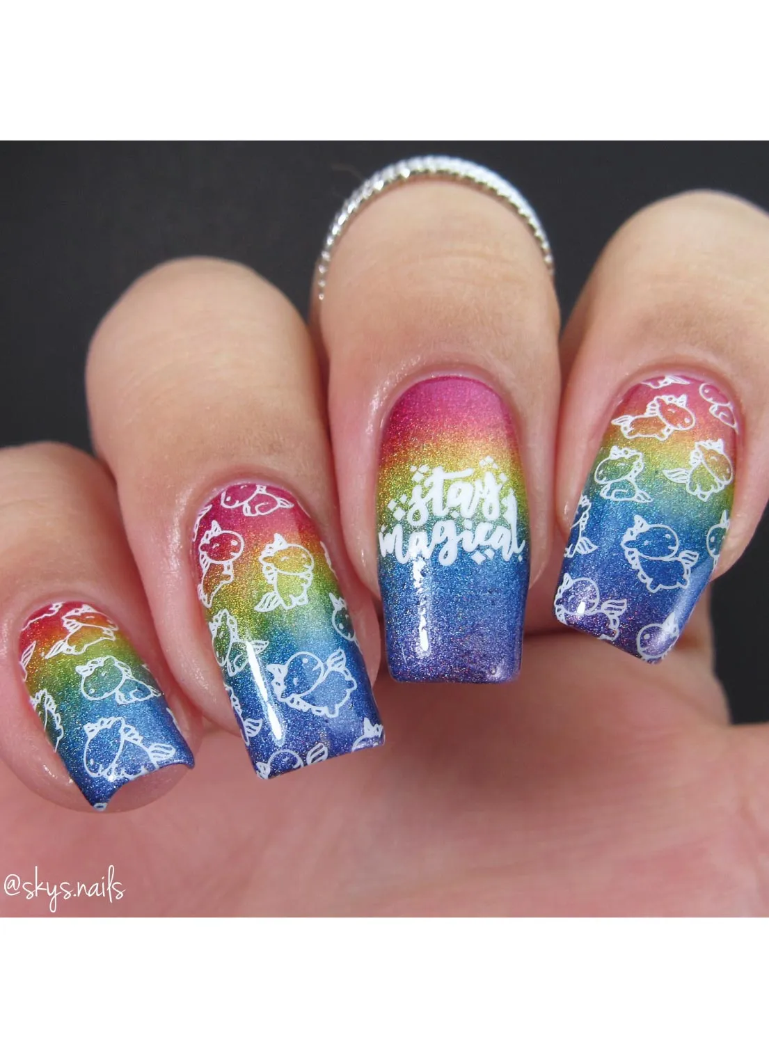 Unicorn Love  2 -  Uber Chic Stamping Plate