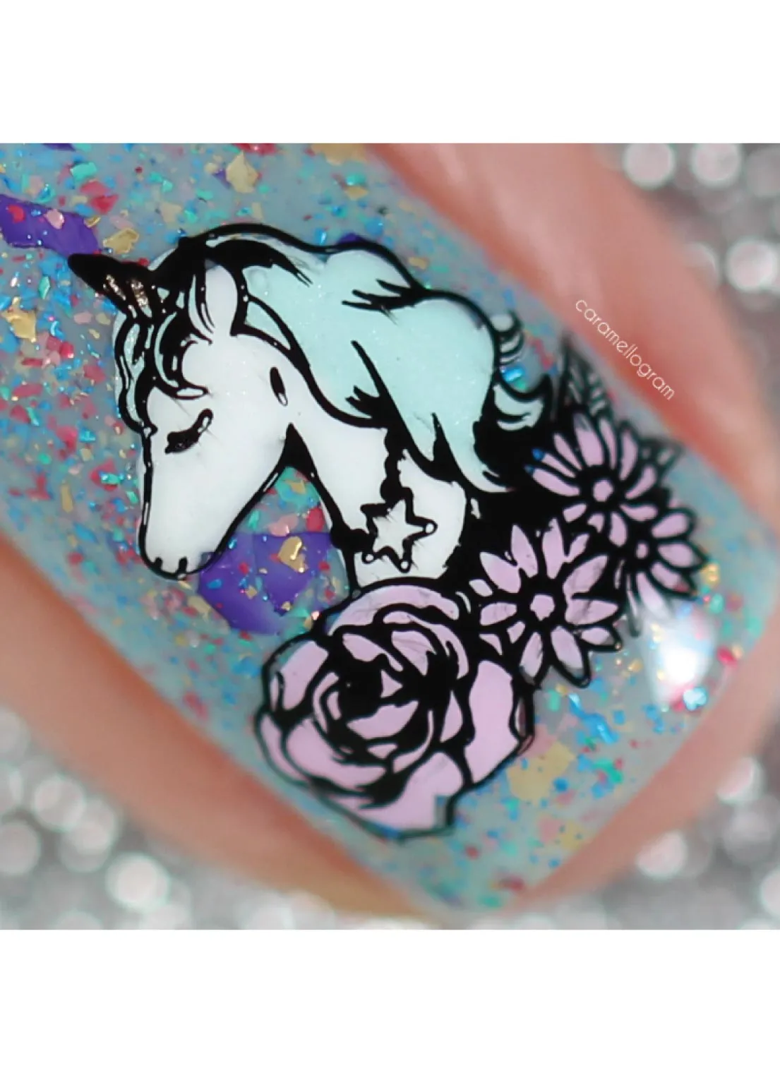 Unicorn Love  2 -  Uber Chic Stamping Plate