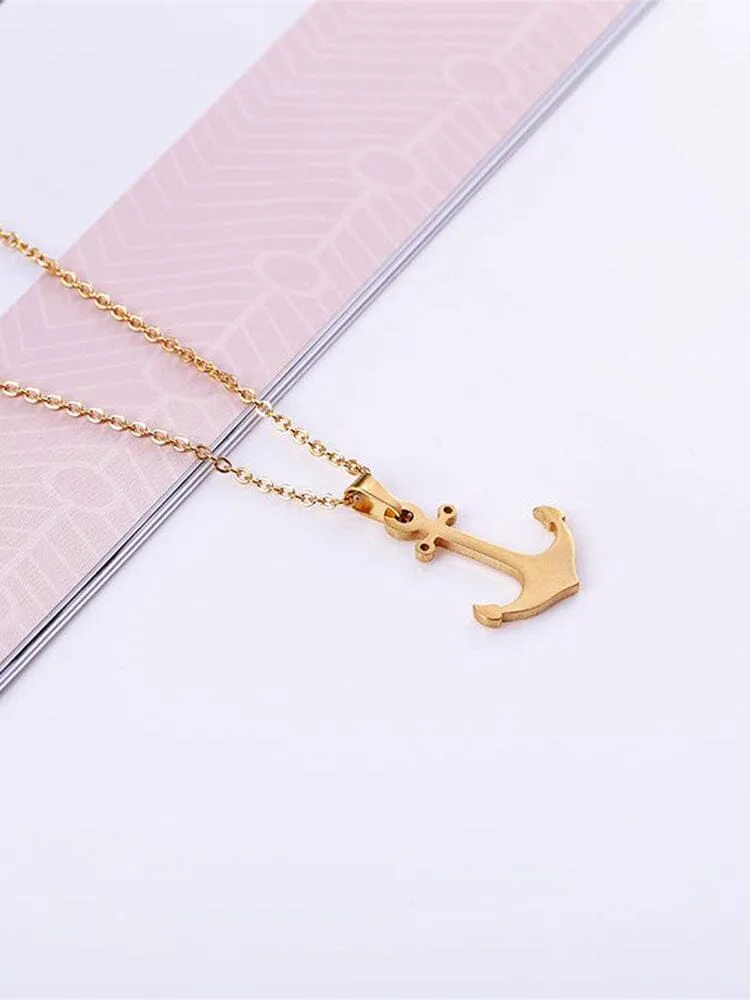 Unique Anchor Pendant with Chain