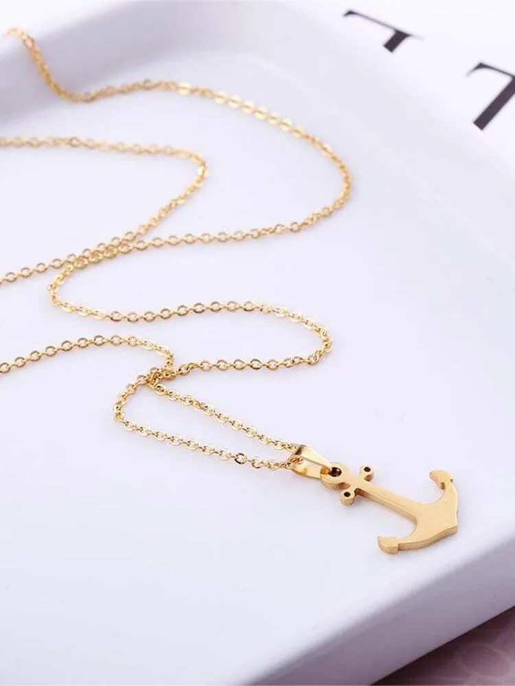 Unique Anchor Pendant with Chain