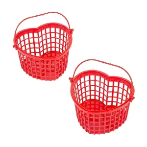 Valentine's Heart-Shaped BPA-Free Plastic Basket, 7" | 1 ct