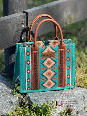 WRANGLER GREEN AZTEC HAND BAG